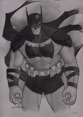 original,mario chavez,comic art,pinup,sketch,9"x12,absolute batman | eBay US (Buy It Now)