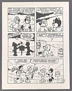 Cance Louis Pif... | CANCE Louis Pif et Hercule Gag en une planche "La plage" Planche... | Vermot et Associés