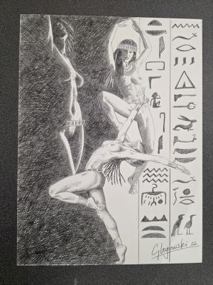 Glogowski , Philippe - illustration originale - "Les filles d’Isis" | Galerie des bulles