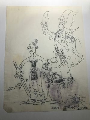 PRIMO: Sergio ARAGONES con sketch GROO Chakaal 1986 Dallas 9x12 MAD | eBay US (Buy It Now)