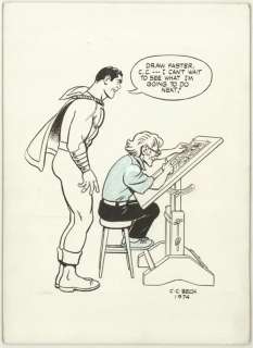 133: Beck Capt Marvel specialty 1974 original comic art | Russ Cochran