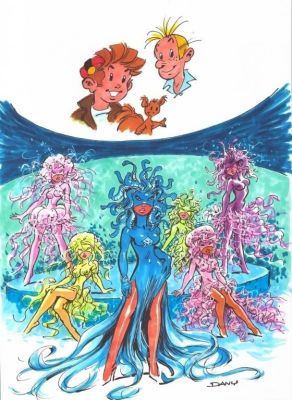 Lot 181 - Dany. Dessin original non nominatif Spirou | BDEnchères