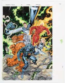 Joe Chiodo And Martin Jimenez | Fantastic Four #4 Cover Production Color Guide (Marvel, 1997).... | Heritage