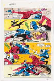 Glynis Oliver (as Glynis Wein) - Daredevil #172 Story Page 19 Production Color Guide (Marvel, 1981).