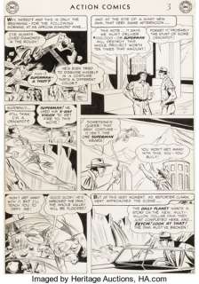 Wayne Boring and Stan Kaye - Action Comics #199 Story Page 3 Original Art (DC, 1954).