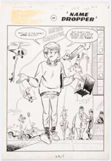 Dan Decarlo And Rudy Lapick | Laugh Comics #147 Complete 6-Page Story "Name Dropper" Original Art (Archie, 1963).... (Total: 6 Original Art) | Heritage