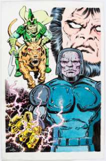 Dan Parsons - Jack Kirby‘s Fourth World Tribute Illustration Original Art (2021)....