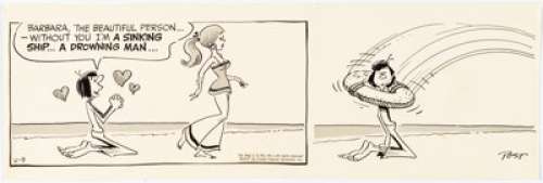 Post, Howard - Howard Post The Dropouts Daily Comic Strip Original Art dated 4-9-71 (United Feature Syndicate, 1971). ...