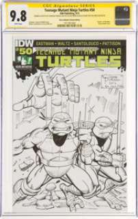 Purcell, Gordon - Gordon Purcell Teenage Mutant Ninja Turtles #50 Wraparound Cover Sketch Original Art Hero Initiative Sketch Editio...