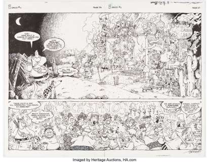 Aragonés, Sergio - Sergio Aragonés Groo #11 Double-Page Spread #26-27 Original Art (Image, 1995)....