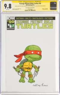 Brown, Jeffrey - Jeffrey Brown Teenage Mutant Ninja Turtles #50 Hero Initiative Sketch Cover Edition Original Art - Signature Serie...