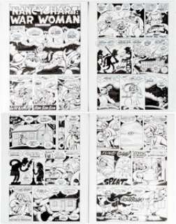 Bagge, Peter | Peter Bagge Founding Fathers Funnies Complete 8-Page Story "Nancy Hart: War Woman" Original Art (Dark Horse Comics... (Total: 8 Original Art) | Heritage