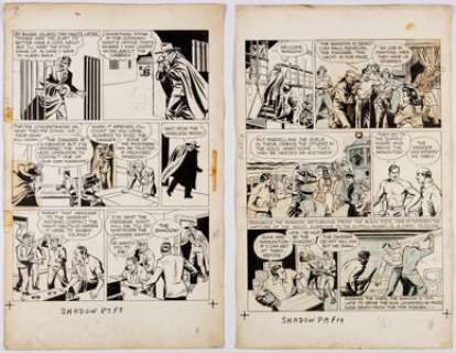 Greene, Vernon - Vernon Greene Shadow Comics #v1#12 Story Page Original Art Group of 2 (Street and Smith, 1941).... (Total: 2 Original Art)