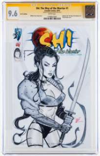 Various comic artists sketches (name artists) - Michael Dooney Shi: The Way of the Warrior #1 Vet Tix Edition Sketch Cover Original Art Signature Series (Crusade ...