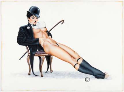 De Berardinis, Olivia | Olivia De Berardinis "The Little Tramp #2" Charlie Chaplin Inspired Painting Original Art (1982).... | Heritage