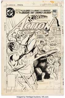 Andru, Ross | Ross Andru and Dick Giordano Action Comics #505 Cover Original Art (DC, 1980).... | Heritage