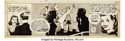 Crane, Roy - Roy Crane Buz Sawyer Daily Comic Strip Original Art dated 11-8-47 (King Features Syndicate, 1947). ...