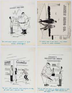 Gag Cartoonist | William Boserman - Single Panel Gag Illustration Original Art Group of 7 (Humorama, c.1950s).... (Total: 7 Original Art) | Heritage