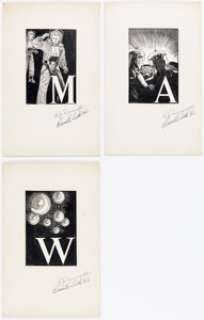 Donnell, a.J. | A.J. Donnell Skylark Three Novel Chapter Illustrations Original Art Group of 3 (Fantasy Press, 1948).... (Total: 3 Original Art) | Heritage