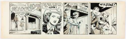 Arens, Mike - Mike Arens Roy Rogers Daily Comic Strip Original Art dated 11-1-58 (King Features Syndicate, 1958). ...