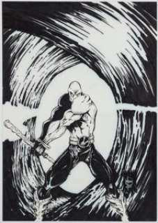Maus, Bill - Bill Maus Zen Intergalactic Ninja #2 Cover Original Art (Entity-Parody, 1993). ...