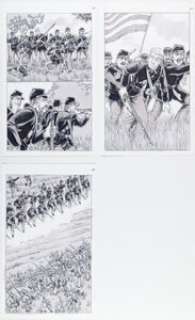 Vansant, Wayne - Wayne Vansant The Red Badge of Courage Story Pages Original Art Group of 3 (Demco Media, 2005).... (Total: 3 Original Art)