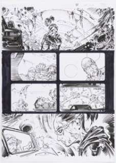 European superhero comic artist - Boo Cook Judge Dredd Megazine #404 "Blunt II" Episode 5 Story Page 7 Original Art (Rebellion, 2019)....