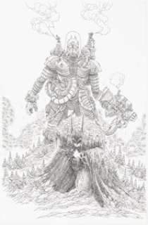 Stokoe, James - James Stokoe Batman: Black and White #5 Pin-up Original Art (dc, 2021)....