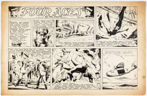 Forrest, Hal - Reynold Brown (as "Hal Forrest") Four Aces/Flying Club Sunday Comic Strip Original Art (c. 1937)....