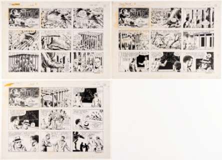 Sy Barry | The Phantom Sunday Comic Strip Original Art Group of 3 (King Features Syndicate, 1977).... (Total: 3 Original Art) | Heritage