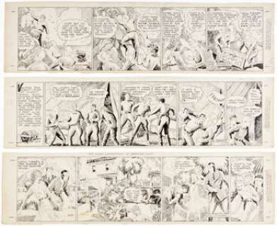 Hal Forrest and Reynold Brown - Tailspin Tommy Daily Comic Strip Original Art Group of 3 (Bell Syndicate, 1933-1934)... (Total: 3 Original Art)