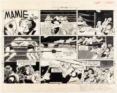 Russell Patterson | Mamie Sunday Comic Strip Original Art dated 3-18-51 (United Feature Syndicate, 1951). | Heritage