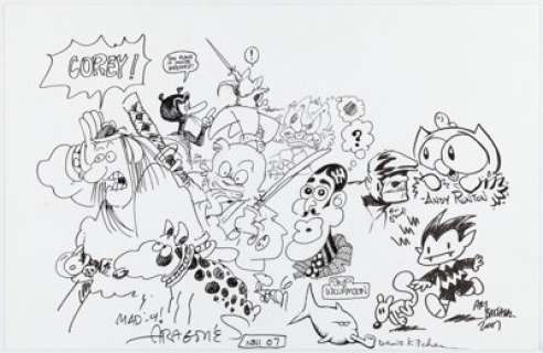 Sergio Aragonés, Stan Sakai, and others - Motor City Comic Con Jam Piece Illustration Original Art (2007).