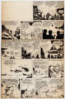 Rick Yager (as Dick Calkins) Buck Rogers Sunday Comic Strip #84 Original Art (John F. Dille Co., 1943). | Heritage
