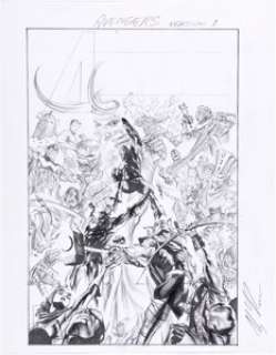 Alex Ross Avengers #25 Variant Cover Preliminary Original Art (Marvel, 2014). | Heritage