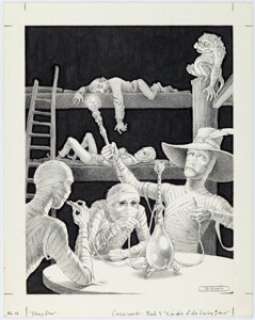 George Barr Catacombs: Knight of the Living Dead "Drug Den" Illustration Original Art (TSR, Inc., 1989). | Heritage