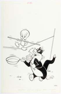 John Costanza Tweety and Sylvester #113 Cover Original Art (Western/Whitman, 1982).