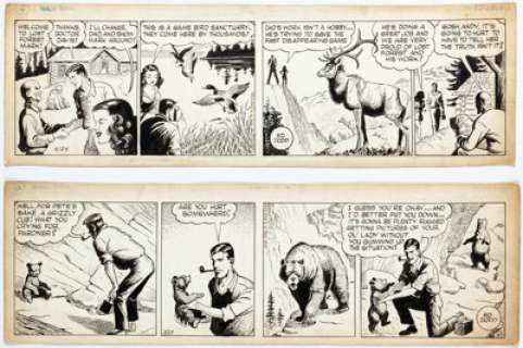 Ed Dodd Mark Trail Daily Comic Strip Original Art Group of 2 (N.Y. Post Syndicate, 1946). (Total: 2 Original Art)