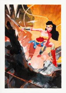 Gerald Parel - Wonder Woman Painting Original Art (undated).
