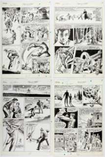 Tony DeZuñiga Marvel Preview #9 Hugo Danner Story Page 15-18 Original Art (Marvel, 1976). (Total: 4 Original Art) | Heritage
