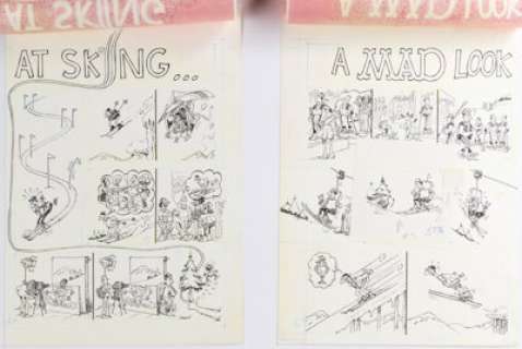 Sergio Aragonés MAD #276 Complete 2-Page Story "A MAD Look at Skiing..." Original Art (EC, 1988). (Total: 2 Original Art) | Heritage