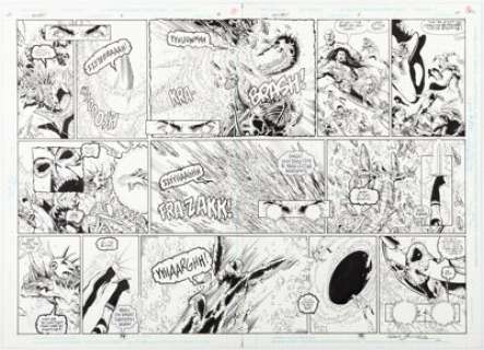 Phil Jimenez and Keith Aiken Tempest #4 Double Page Spread 14-15 Original Art (DC, 1997).