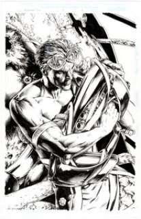 Gene Ha and Andrew Pepoy Askani‘son #3 Splash Page 1 Original Art (Marvel, 1996).