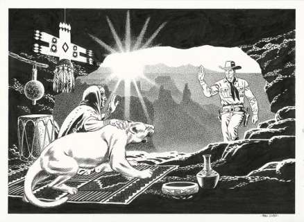 Tex - Fabio Civitelli - illustrazione orig. "Quella Caverna sui Monti Echo" - Page volante - (2010) | Catawiki