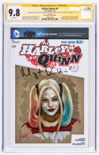 Clinton Hobart Harley Quinn #0 We Can Be Heroes Edition - Signature Series Original Art signed by Margot Robbie (DC, 2014) CGC NM/MT 9.8 White pages. | Heritage