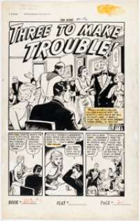 Robert Webb and S. M. Iger Studio Our Secret #7 "Three to Make Trouble!" Complete 5-Page Story Original Art (Superior, 1950). (Total: 5 Original Art) | Heritage