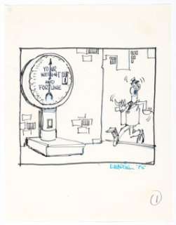 Don Martin MAD #252 "One Fine Afternoon Downtown" Preliminary Panel Original Art (EC, 1985). | Heritage