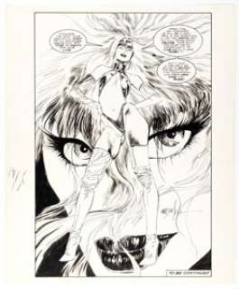 Mark Beachum Achilles Storm Razmataz Splash Page 11 Original Art (Aja Blu, 1990).
