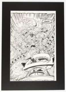 Ron Lim and Tom Christopher Silver Surfer Annual #3 Mr. Fantastic Splash Page 14 Original Art (Marvel, 1990).