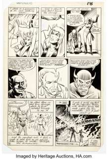 Don Perlin and Andy Mushynsky The Defenders #111 Story Page 14 Original Art (Marvel, 1982).